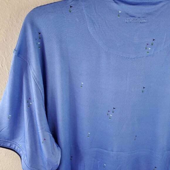 HEAD Golf Mens Blue Printed John Wave Runner Polo - Picture 10 of 13